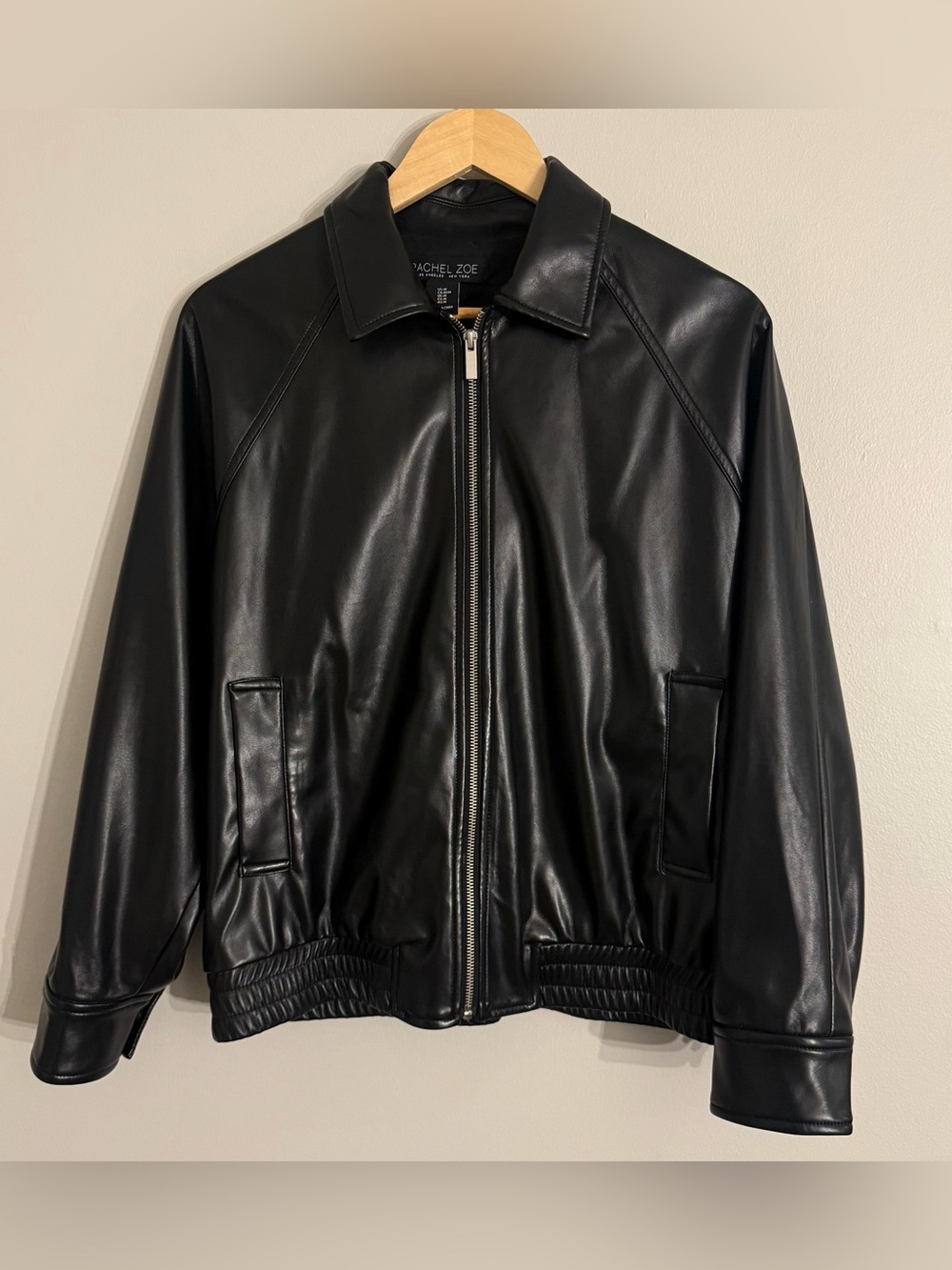 NWOT Rachel Zoe Pleather Bomber